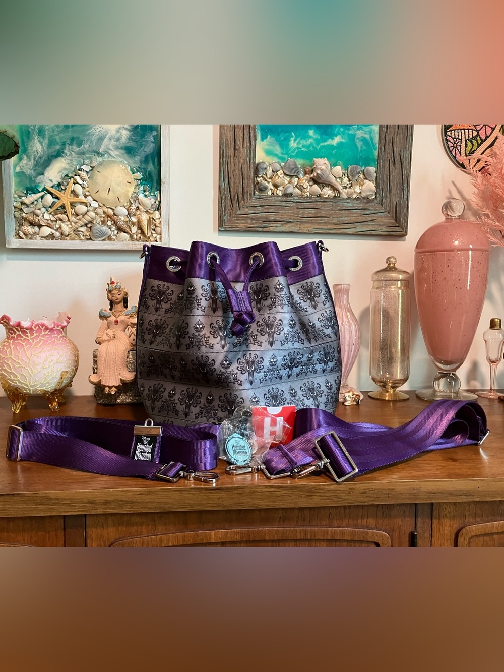 Harvey Seatbelt Disney Haunted Mansion Parkhopper Crossbody Purse